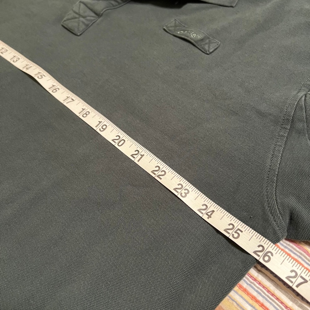 Orvis Mens Long Sleeve Dark Green Cotton Polo Shirt Size XL Embroidered Logo - Picture 6 of 8